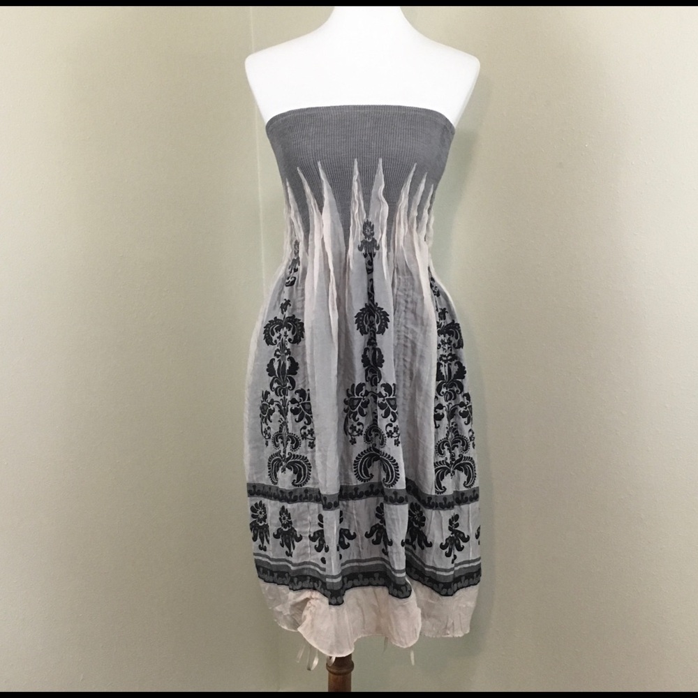 Lapis Strapless Dress